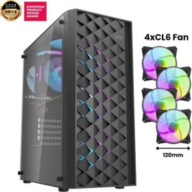 Aigo DK351 USB 3.0 3x12 cm Fan Temperli Cam Siyah E-ATX Kasa