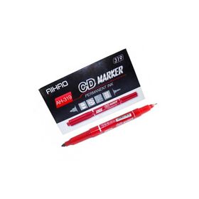 Aihao AH-319 Çift Taraflı Kırmızı 12'li Paket Permanent CD Kalemi