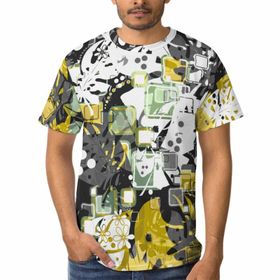 AILLOSA A-101 3D Baskılı Desenli Kısa Kollu Erkek T-shirt