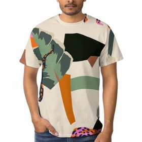 AILLOSA A-103 3D Baskılı Desenli Kısa Kollu Erkek T-shirt