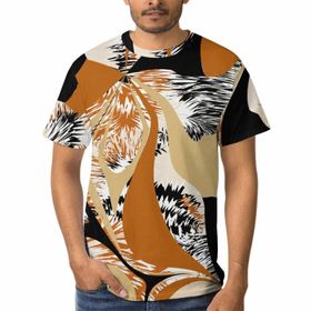 AILLOSA A-106 3D Baskılı Desenli Kısa Kollu Erkek T-shirt