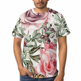 AILLOSA A-120 3D Baskılı Desenli Kısa Kollu Erkek T-shirt