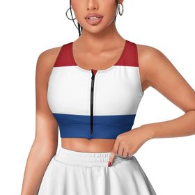 AILLOSA Activewear 3D Baskılı Desen Flag-12 Askılı Kadın Atlet