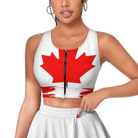AILLOSA Activewear 3D Baskılı Desen FLAG-125 Askılı Kadın Atlet