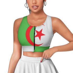 AILLOSA Activewear 3D Baskılı Desen FLAG-133 Askılı Kadın Atlet