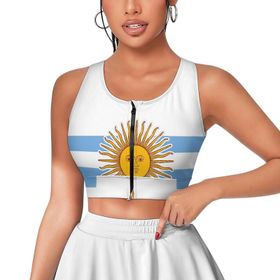 AILLOSA Activewear 3D Baskılı Desen Flag-137 Askılı Kadın Atlet