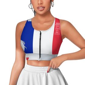 AILLOSA Activewear 3D Baskılı Desen FLAG-173 Askılı Kadın Atlet