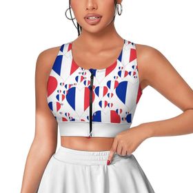 AILLOSA Activewear 3D Baskılı Desen FLAG-174 Askılı Kadın Atlet