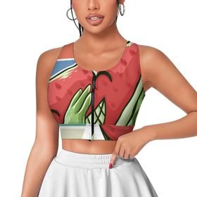 AILLOSA Activewear 3D Baskılı Desen FLAG-192 Askılı Kadın Atlet