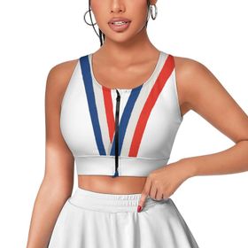 AILLOSA Activewear 3D Baskılı Desen FLAG-198 Askılı Kadın Atlet