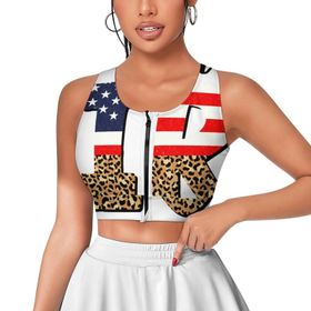 AILLOSA Activewear 3D Baskılı Desen Flag-25 Askılı Kadın Atlet