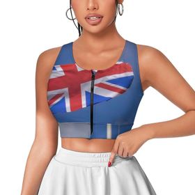 AILLOSA Activewear 3D Baskılı Desen FLAG-28 Askılı Kadın Atlet
