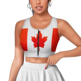 AILLOSA Activewear 3D Baskılı Desen FLAG-29 Askılı Kadın Atlet