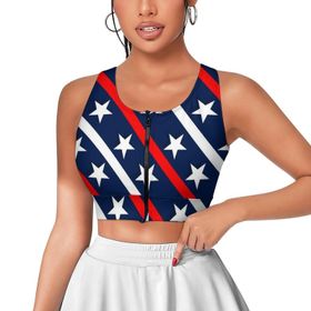 AILLOSA Activewear 3D Baskılı Desen FLAG-74 Askılı Kadın Atlet