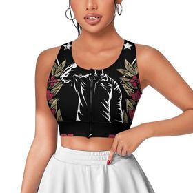 AILLOSA Activewear 3D Baskılı Desen FLAG-84 Askılı Kadın Atlet