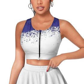 AILLOSA Activewear 3D Baskılı Desen FLAG-96 Askılı Kadın Atlet