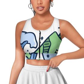 AILLOSA Activewear 3D Baskılı Desen TH-100 Askılı Kadın Atlet