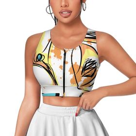 AILLOSA Activewear 3D Baskılı Desen TH-141 Askılı Kadın Atlet