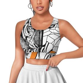 AILLOSA Activewear 3D Baskılı Desen TH-144 Askılı Kadın Atlet