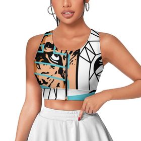 AILLOSA Activewear 3D Baskılı Desen TH-146 Askılı Kadın Atlet
