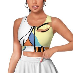 AILLOSA Activewear 3D Baskılı Desen TH-152 Askılı Kadın Atlet