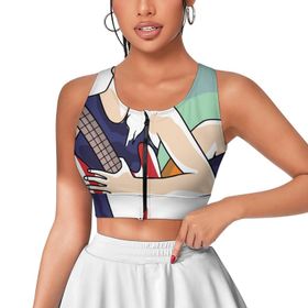 AILLOSA Activewear 3D Baskılı Desen TH-154 Askılı Kadın Atlet