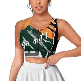 AILLOSA Activewear 3D Baskılı Desen TH-158 Askılı Kadın Atlet