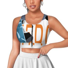 AILLOSA Activewear 3D Baskılı Desen TH-164 Askılı Kadın Atlet