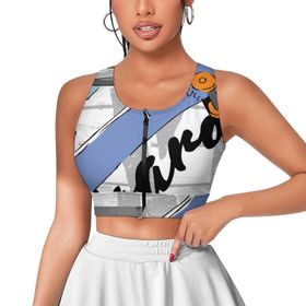 AILLOSA Activewear 3D Baskılı Desen TH-165 Askılı Kadın Atlet