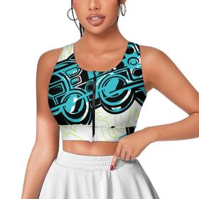 AILLOSA Activewear 3D Baskılı Desen TH-186 Askılı Kadın Atlet
