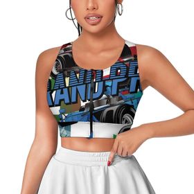 AILLOSA Activewear 3D Baskılı Desen TH-193 Askılı Kadın Atlet