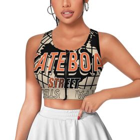 AILLOSA Activewear 3D Baskılı Desen TH-195 Askılı Kadın Atlet