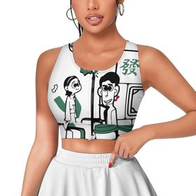 AILLOSA Activewear 3D Baskılı Desen TH-25 Askılı Kadın Atlet