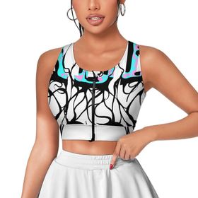 AILLOSA Activewear 3D Baskılı Desen TH-292 Askılı Kadın Atlet