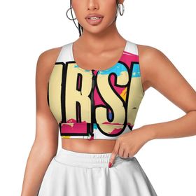 AILLOSA Activewear 3D Baskılı Desen TH-293 Askılı Kadın Atlet