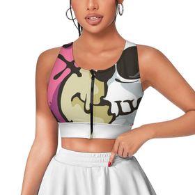 AILLOSA Activewear 3D Baskılı Desen TH-295 Askılı Kadın Atlet