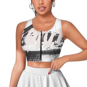 AILLOSA Activewear 3D Baskılı Desen TH-297 Askılı Kadın Atlet