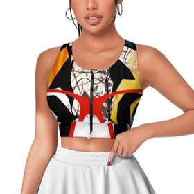 AILLOSA Activewear 3D Baskılı Desen TH-305 Askılı Kadın Atlet