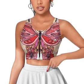 AILLOSA Activewear 3D Baskılı Desen TH-325 Askılı Kadın Atlet