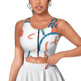 AILLOSA Activewear 3D Baskılı Desen TH-326 Askılı Kadın Atlet
