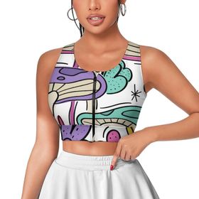 AILLOSA Activewear 3D Baskılı Desen TH-334 Askılı Kadın Atlet