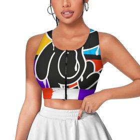 AILLOSA Activewear 3D Baskılı Desen TH-347 Askılı Kadın Atlet