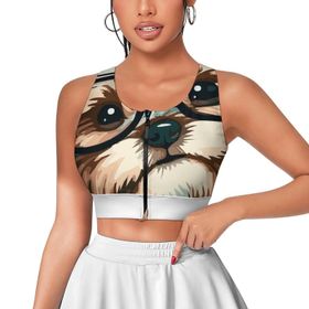 AILLOSA Activewear 3D Baskılı Desen TH-348 Askılı Kadın Atlet