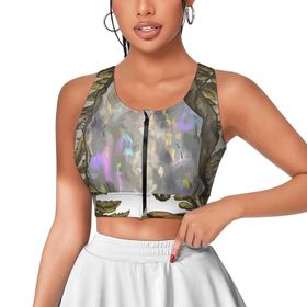 AILLOSA Activewear 3D Baskılı Desen TH-367 Askılı Kadın Atlet