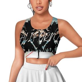 AILLOSA Activewear 3D Baskılı Desen TH-382 Askılı Kadın Atlet