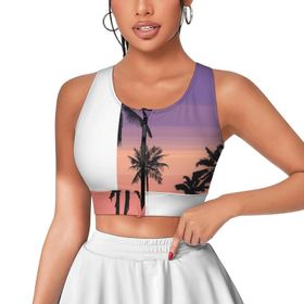 AILLOSA Activewear 3D Baskılı Desen TH-397 Askılı Kadın Atlet