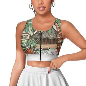 AILLOSA Activewear 3D Baskılı Desen TH-408 Askılı Kadın Atlet