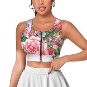 AILLOSA Activewear 3D Baskılı Desen TH-423 Askılı Kadın Atlet