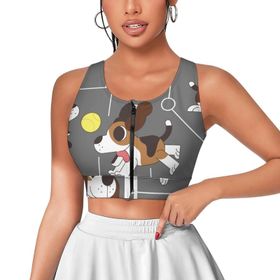 AILLOSA Activewear 3D Baskılı Desen TH-428 Askılı Kadın Atlet