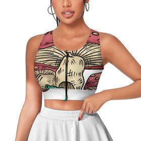 AILLOSA Activewear 3D Baskılı Desen TH-434 Askılı Kadın Atlet